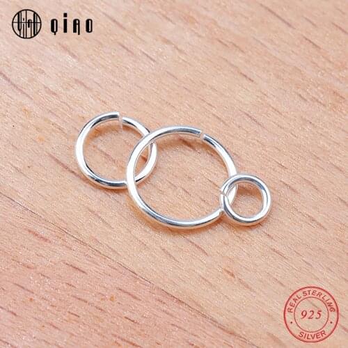 Wholesale 4-8mm 20pcs/pack 925 sterling silver open jump rings For Making Keychains & Bracelet Jewelry Findings Accessories