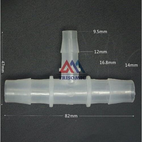 14mm*10mm*14mm T type Reducing Connector Tube Joiner Material PP Plastic Fitting Fish Tank Airline Aquarium