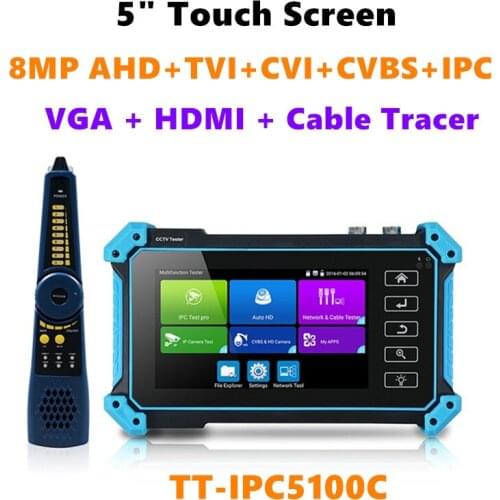 TT-IPC5100Plus 4K 8MP CCTV tester camera ipc tester cctv tester camera tester poe ip tester cctv tester mini monitor