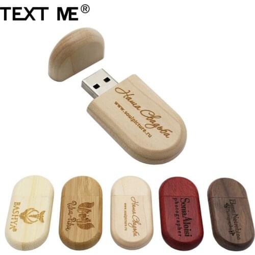 TEXT ME wooden Personalized Free custom made LOGO usb flash drive usb 2.0 4GB 8GB 16GB 32GB 64GB photography gift