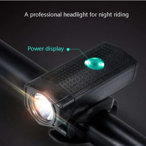 Bicycle Headlight Metal Waterproof LED Bicycle Headlight Battery Display USB Charging Night Riding Equipment High Brightness