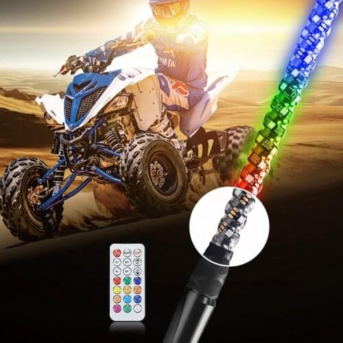 2/3/4/5 Feet Car Decoration Cool Off-Road Motorcycle Slot Antenna LED Navigation Flagpole Light For ATV/UTV