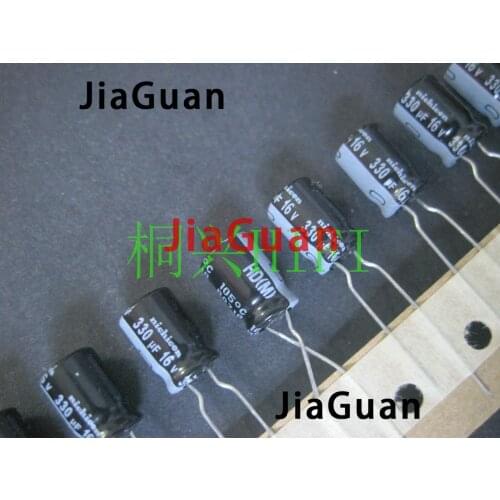 50PCS NEW NICHICON HD 16V330UF 8X11.5MM Aluminum electrolytic capacitor 330UF 16V high frequency low resistance 330uF/16V