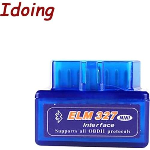 IDoing ELM 327 V1.5 Bluetooth Vehicle Diagnostic Tool OBD2 OBD-II ELM327 Car Interface Scanner Works For Android