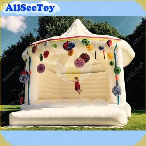 White Inflatable Bouncy Castle Inflatable Bouncer for Wedding Events Party Good Quality for Rental