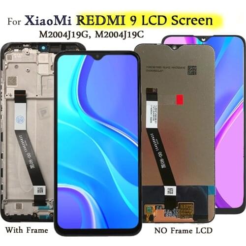 Display For Xiaomi Redmi 9 M2004J19G, M2004J19C LCD Display Touch Screen Tested Mobiles Phone LCD Screen Digitizer Spare Part