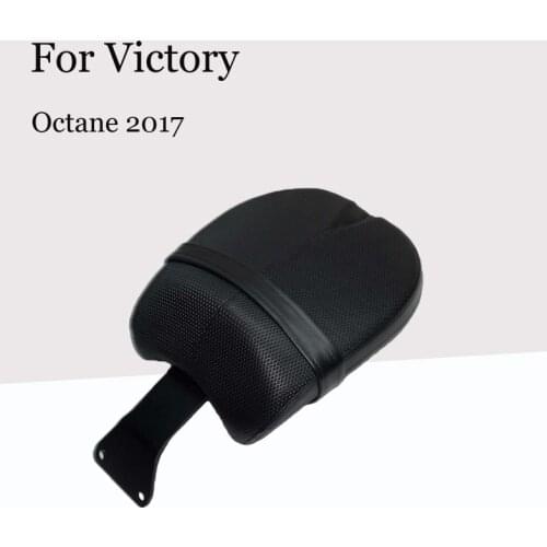 For Victory Octane 2017 Models Black Motorcycle Cushion Leather Rear Passenger Pillion Pad Seat
