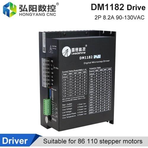 Leadshine DM1182 Stepper Motor Driver 2-Phase 8.2A 90~130VAC Matching Nema 34 Nem 42 Motor For CNC Router Engraving Drive