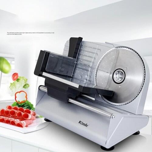 Electric Meat Slicer Automatic Slicer Cutting Bread Machine Detachable Alloy Stainless Steel Knife 200W Adjustable Thickness