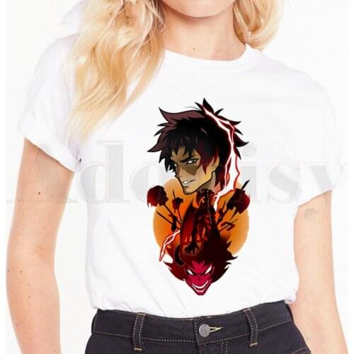 Devilman Crybaby Debiruman Japan Anime T Shirts Womens T-shirt Short Sleeve Female Tops Tees Harajuku Vogue Vintage