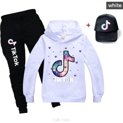 Hot style 2021 Spring Autumn Baby Girls Boys Clothing Set Kids Hoodie + Pants + Hat 3pcs Sets Children Tik Tok Tracksuit