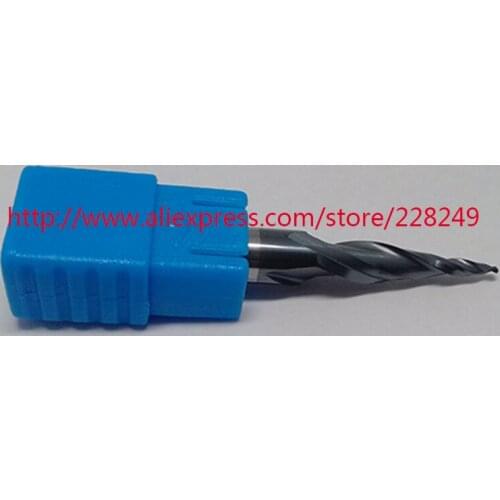 1pc R1*D4*20.5*50L*2F HRC55 Tungsten solid carbide Coated Tapered Ball Nose End Mills CNC milling cutters wood knife tools