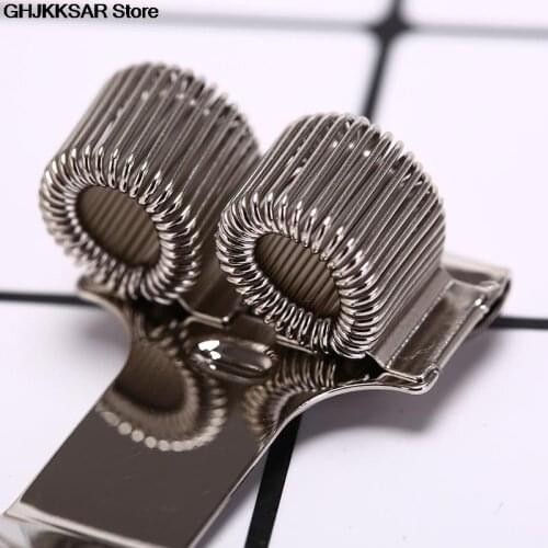 Creative 2 Hole Silver Metal Pen Holder With Pocket Clip Doctors Nurse Uniform Pen Holder Home Storage