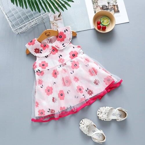 Girls summer dress 2020 new fashion lace dress children girls outfits flower style clothing 1-2-3-4Y