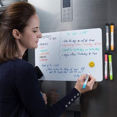 Magnetic White Board Soft Dry Erase Board Magnet Fridge Sticker A3 Size Messages Memo Drawing Practice Writing for Wall Paper