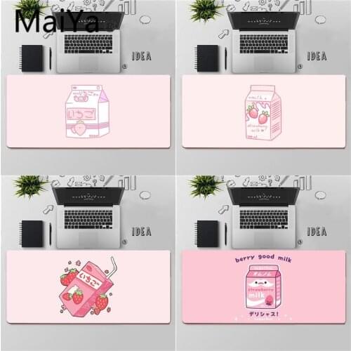 Maiya Cute Japanese Strawberry Milk MousePads Computer Laptop Anime Mouse Mat Free Shipping Large Mouse Pad Keyboards Mat