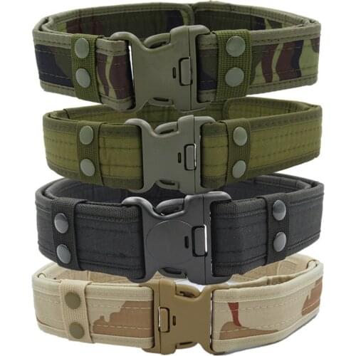 Fashion New Army Style Combat Belts Quick Release Tactical Belt Men Waistband Outdoor Hunting Camouflage Waist Strap Wholesale