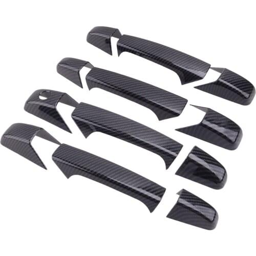 12Pcs Door Handle Cover Trim Fit for Chevrolet Tahoe Suburban Avalanche Silverado GMC Yukon Sierra 2007-2013 ABS