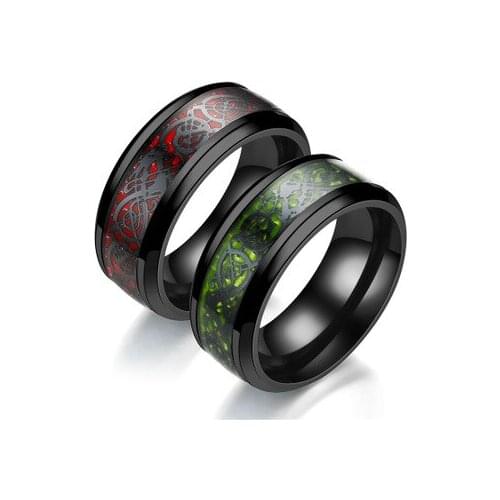 For Men 2020 New Purple Dragon Punk Ring Wedding Stainless Steel Band Ring Fashion Jewelry Dropshipping Dragon Pattern Rings