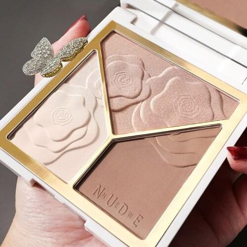 NEW 3D Bronzer Highlighter For Face Makeup Stick Cream Texture Contour iluminador Makeup Highlighter Bronzer Palette