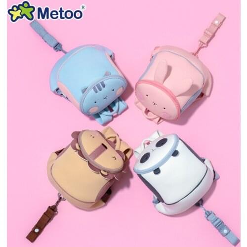 Metoo new traction bag 3D cute pet traction bag children summer animal rabbit boys and girls cartoon school bag M22