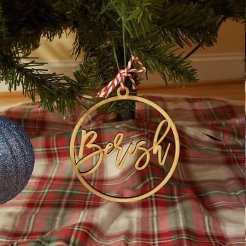 Personalized different First Name Ornament wedding Gift for guest Cusmized name Christmas tree Decoration Xmas party favor