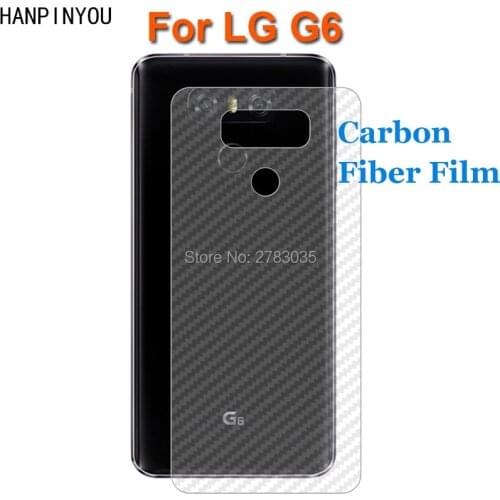 For LG G6 5.7" New Durable 3D Anti-fingerprint Transparent Carbon Fiber Back Skin Film Rear Sticker Screen Protector Guard