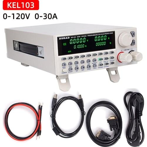 KORAD KEL103 Programming Digital Control DC Electronic Load Tester 300W/150W 120V 30A RS232 USB Connect