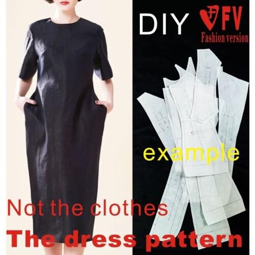 Sewing Pattern Dress Womens Cheongsam Dress Cutting Design Drawing BLQ-514