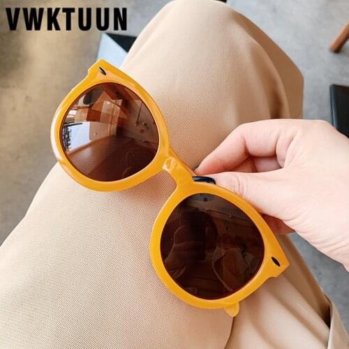 VWKTUUN Sunglasses Women Round Glasses Mens Arrow Rivet Frame Sunglasses Retro Candy Color Sunglass Outdoor Mirror Shades UV400
