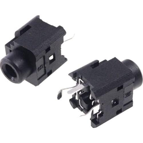 1000pcs Vertical Phone Jack 3.5mm 3 pin stereo audio socket for 3 poles earphone plug computer notebook through hole DC30V 0.5A