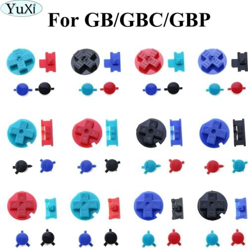 YuXi Mix color for GameBoy GB GBC GBP Button Shell For Game boy Buttons Game Replacement Button Kit DIY