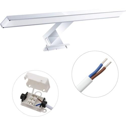 10W AC110-240V LED Mirror Front Light Bathroom LED Mirror Lamp Wall Cabinet Lights Double Row Chromed Aluminum Modern Waterproof