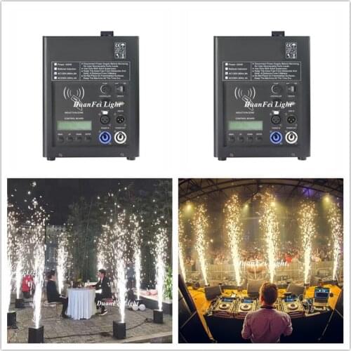 2pcs+10 bags Powder Small Sparkle Firework machine Stage Effect Cold Spark Machine Fountain Fireworks In Wedding