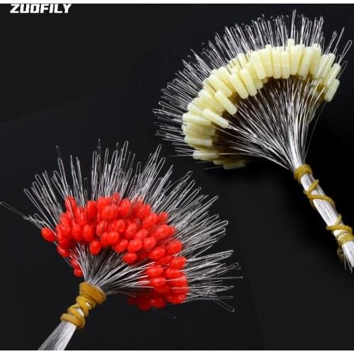 300PCS/lot Anti-wrapped Fishing Bobber Oval Silicon Stopper Space Bean Connector Fishing Line Resistance Fishing Line Accessory