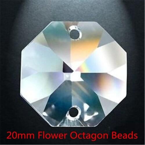 Free Shipping 20mm Clear Color Crystal Beads Flower Cut Loose Chandelier Beads for DIY Curtain Home Lamp Art Decoration