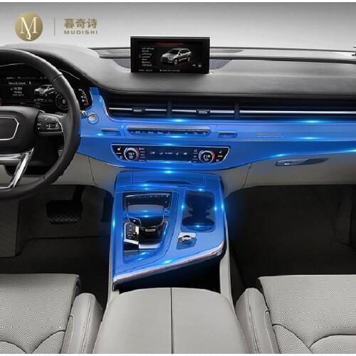 For Audi Q7 2012-2019Car Interior Center console Transparent TPU Protective film Anti-scratc Repair film Accessories Speedometer