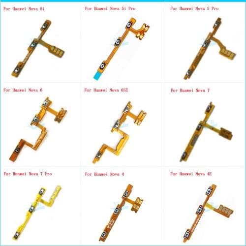 Power On Off Volume Button Switch Flex Cable For Huawei Nova 2 8 5T 6 6 SE 4 4E 5i 7 Pro Plus Lite