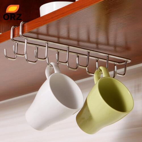 ORZ Kitchen Utensils Organizer Shelf Storage Towel Hooks Housekeeper Hangers Cabinet Storage Shelves For Kitchen Convenience