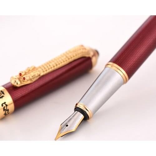 Jinhao1000 Fountain Pen Dragon Luxury Ink Pens High Quality Electroplating Caneta Tinteiro Stylo Plume Metal Pen Tip Office Gift