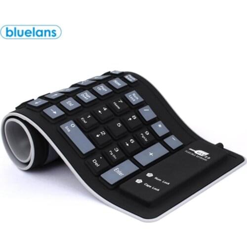 103-Key Foldable Soft Silicone Keyboard Waterproof And Dustproof Mute Office Multicolor Keyboard For Computer Laptop