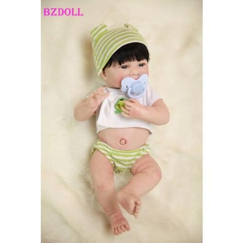 35cm Full Silicone Body Reborn Baby Doll Like Real 14" Mini Vinyl Boy Doll Fashion Birthday Gift Girls Bathe Toy