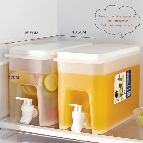 3.5L cold kettle summer drinking water jug cold soak bottle lemonade jug refrigerator cool water bucket with faucet