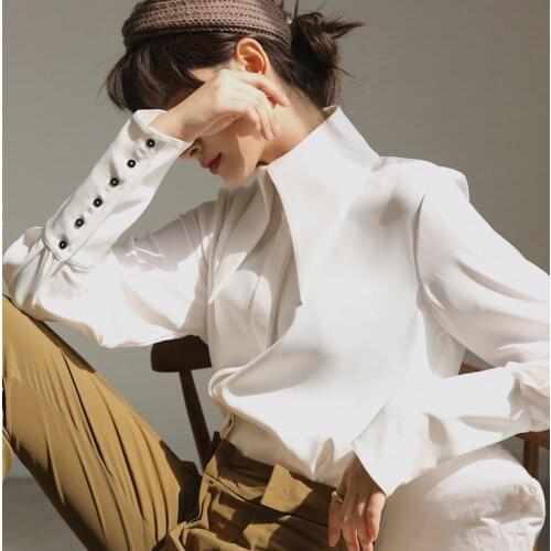 Женские белые рубашки LLZACOOSH China At AliExpress