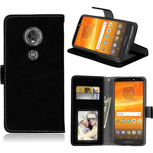 Matte Wallet Case For Motorola Moto E5 E (5th Gen.) Flip Case Bumper For Motorola Moto G6 Play Case Cover Magnetic Shells Coque