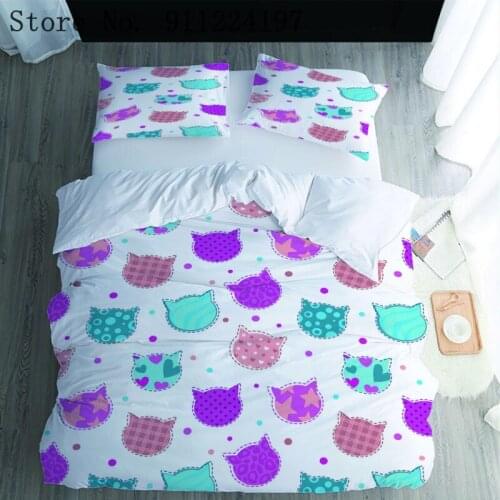 Cute Doll Printed 3D Duvet Cover Cartoon 3PCS Quilt Cover Twin/Full Queen/King 240x220 For Kids Soft Microfiber Bedding Set