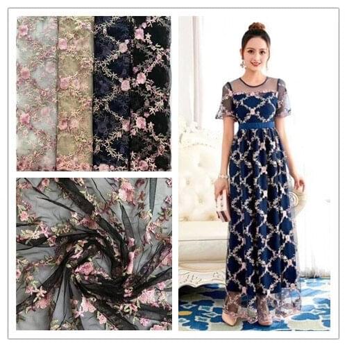 Nigeria fashion lace mesh fabric for sewing Broad-legged trousers and dress in summer and spring