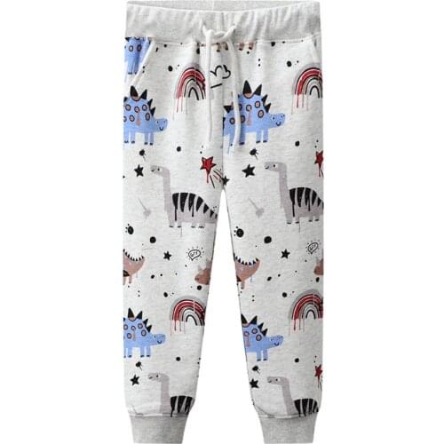 Funnygame New 2021 Cartoon Childrens Long Pants Cotton Cute Boys Girls Sweatpants for Autumn Spring Kids Trousers Pants