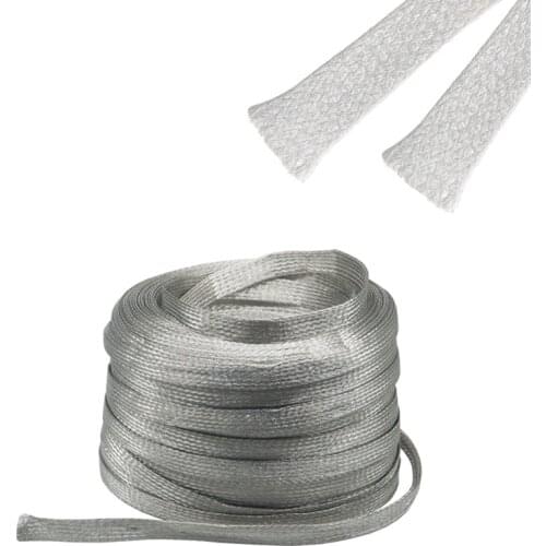 1Meter Tinned Copper Braided Strap 1.5/2.5/4/6/8/10/12/16/20/25/35/50MM² Conductive Band Tinned Copper Strip Copper Wire