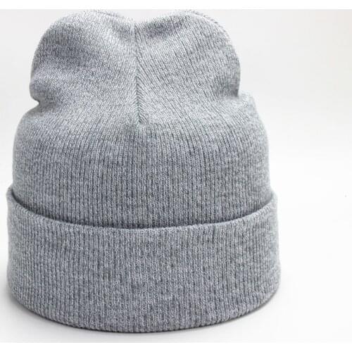 Plain Knitted Hat Winter Cap Womens Polyester Soft Unisex Bonnet Hat Female Casual Hip Hop Skullies Beanies Men Autumn Beanies